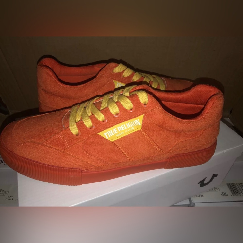 True Religion Orange Shoes size 8.5
